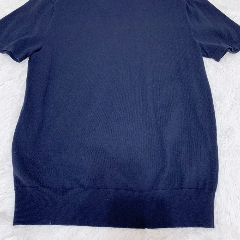 J Crew Men's short‎ sleeve Navy Polo popover sweater